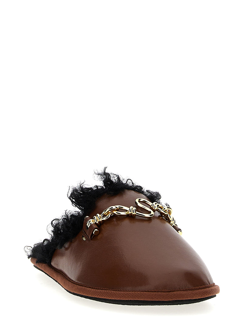 Stella McCartney Backless Ryder Brown Polyethylene Mules