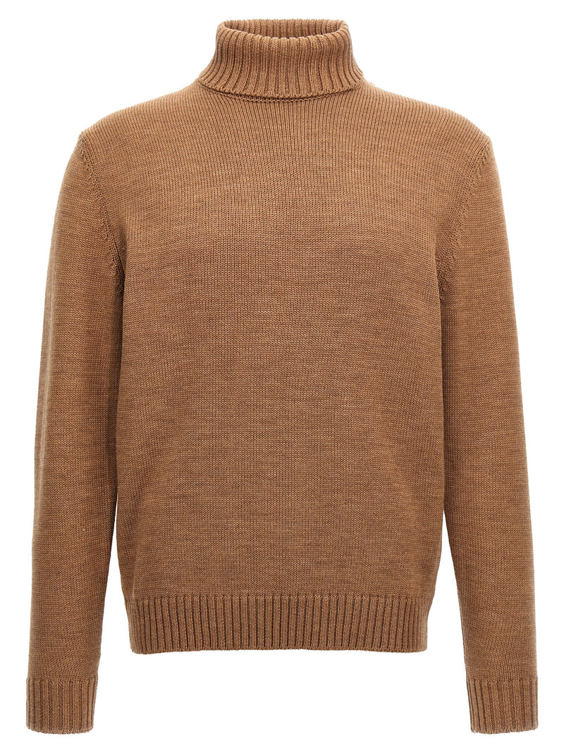ZANONE Brown Virgin Wool Cardigan for Men