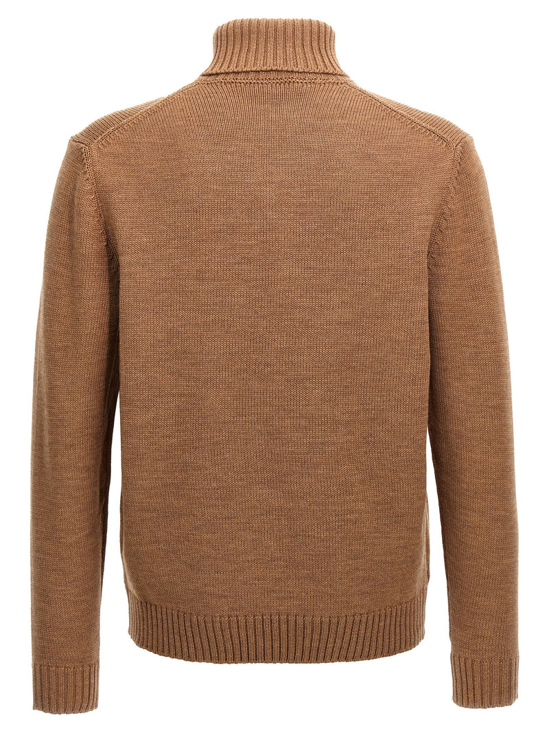 ZANONE Brown Virgin Wool Cardigan for Men