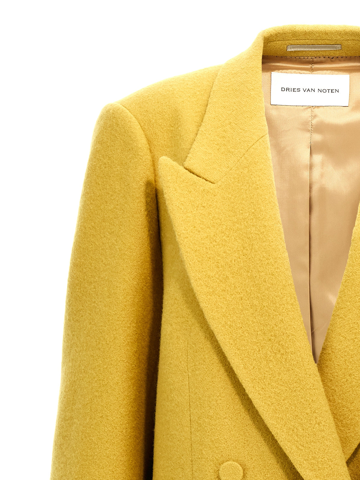 Dries Van Noten Blink Bicolor Wool Blazer in Yellow