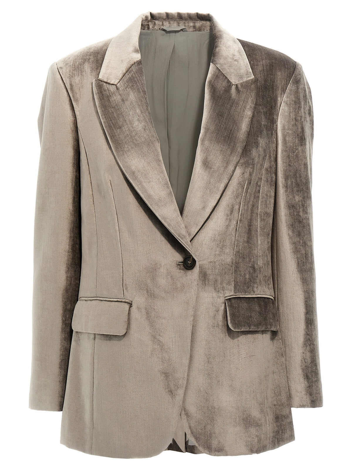 Brunello Cucinelli Gray Cotton Blazer for Women