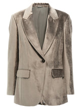 Brunello Cucinelli Gray Cotton Blazer for Women