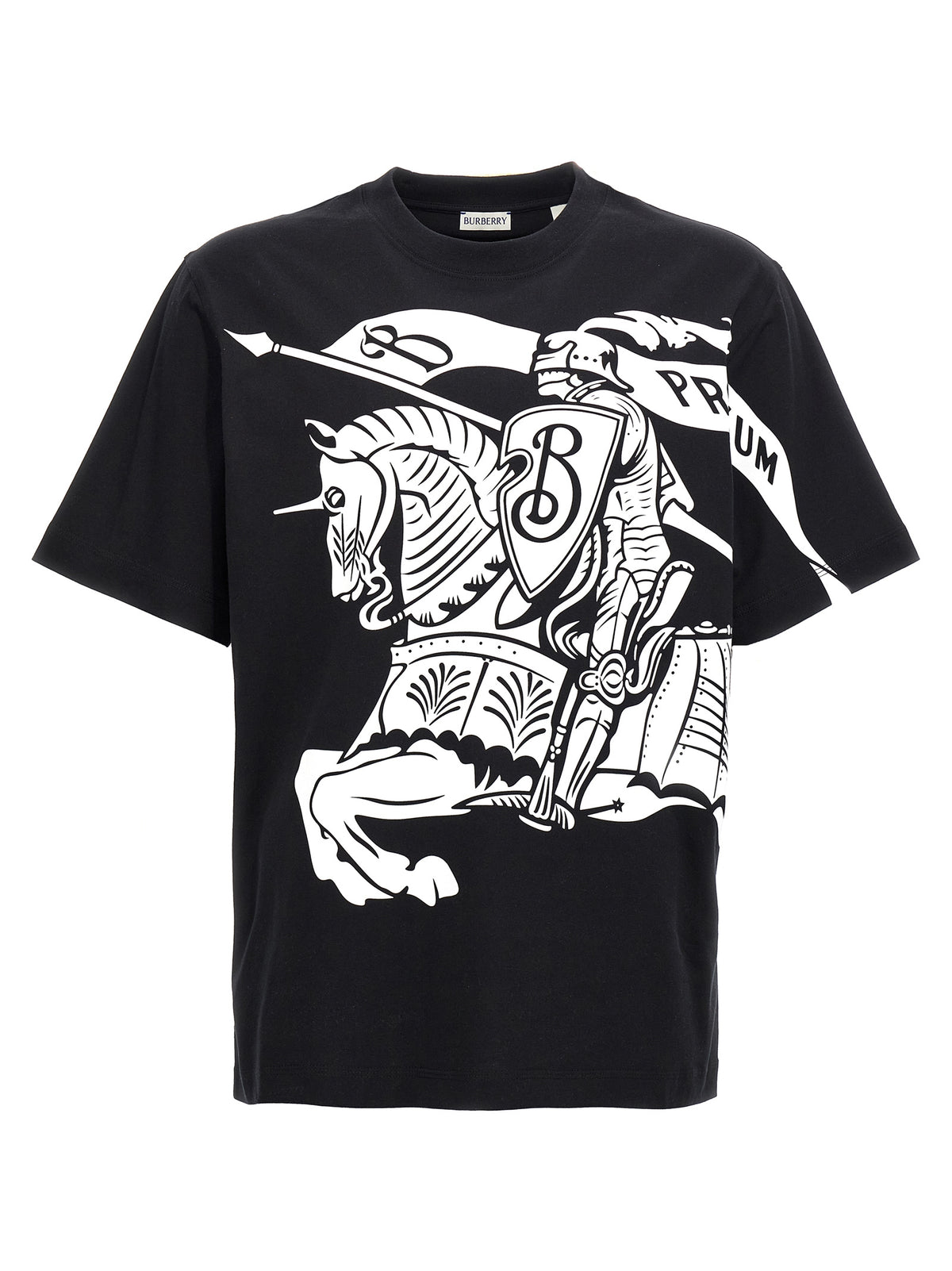T-shirt Bicolor en Coton Burberry pour Homme