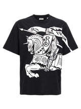 T-shirt Bicolor en Coton Burberry pour Homme