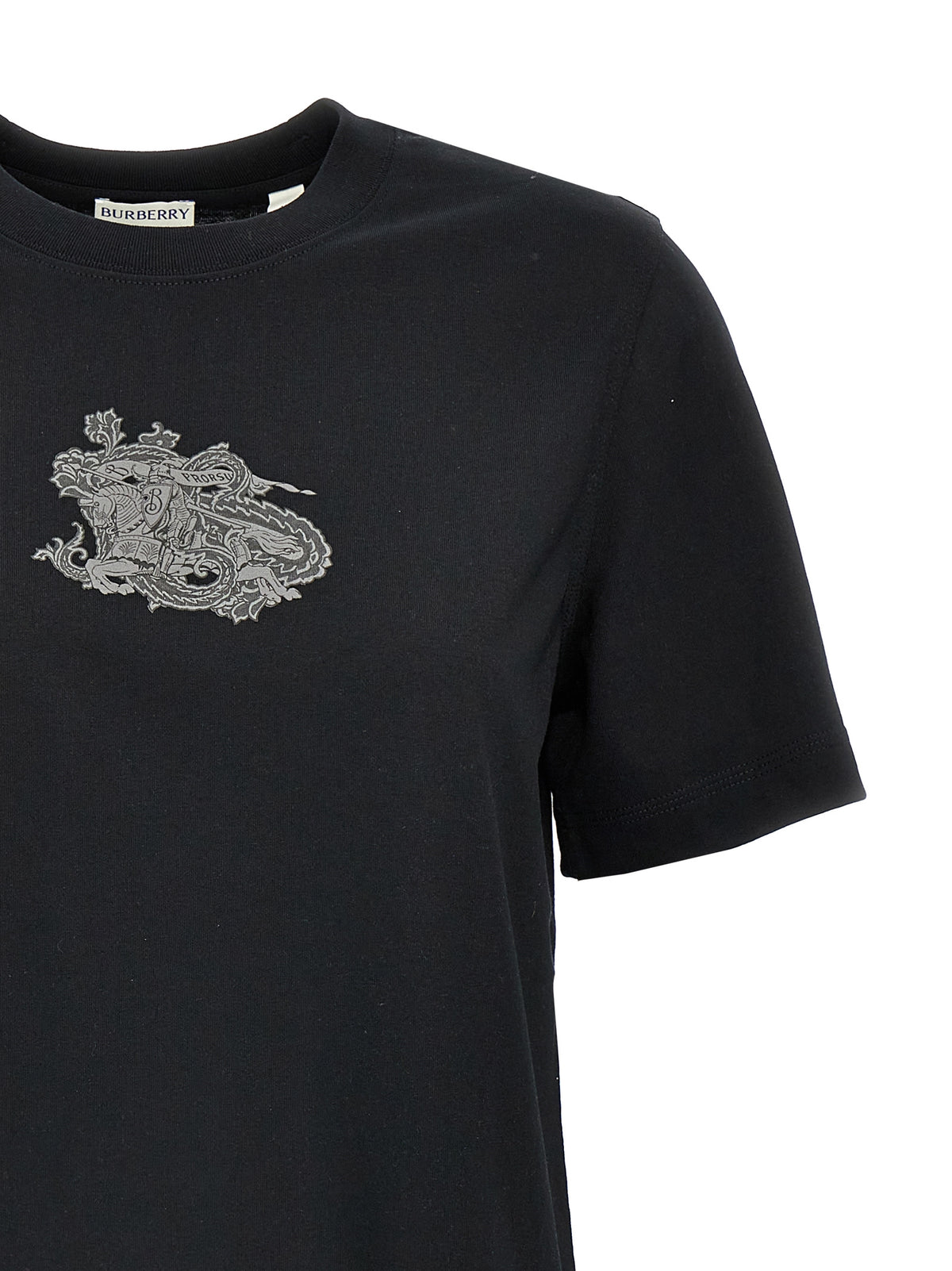 Burberry Black Cotton T-Shirt for Women - XS