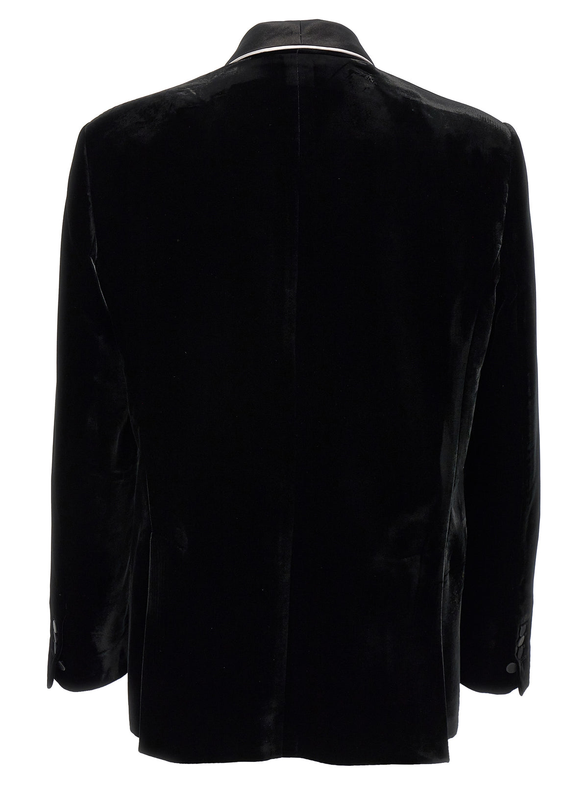 Dsquared² Black Viscose Blazer - Elegant Tuxedo Style