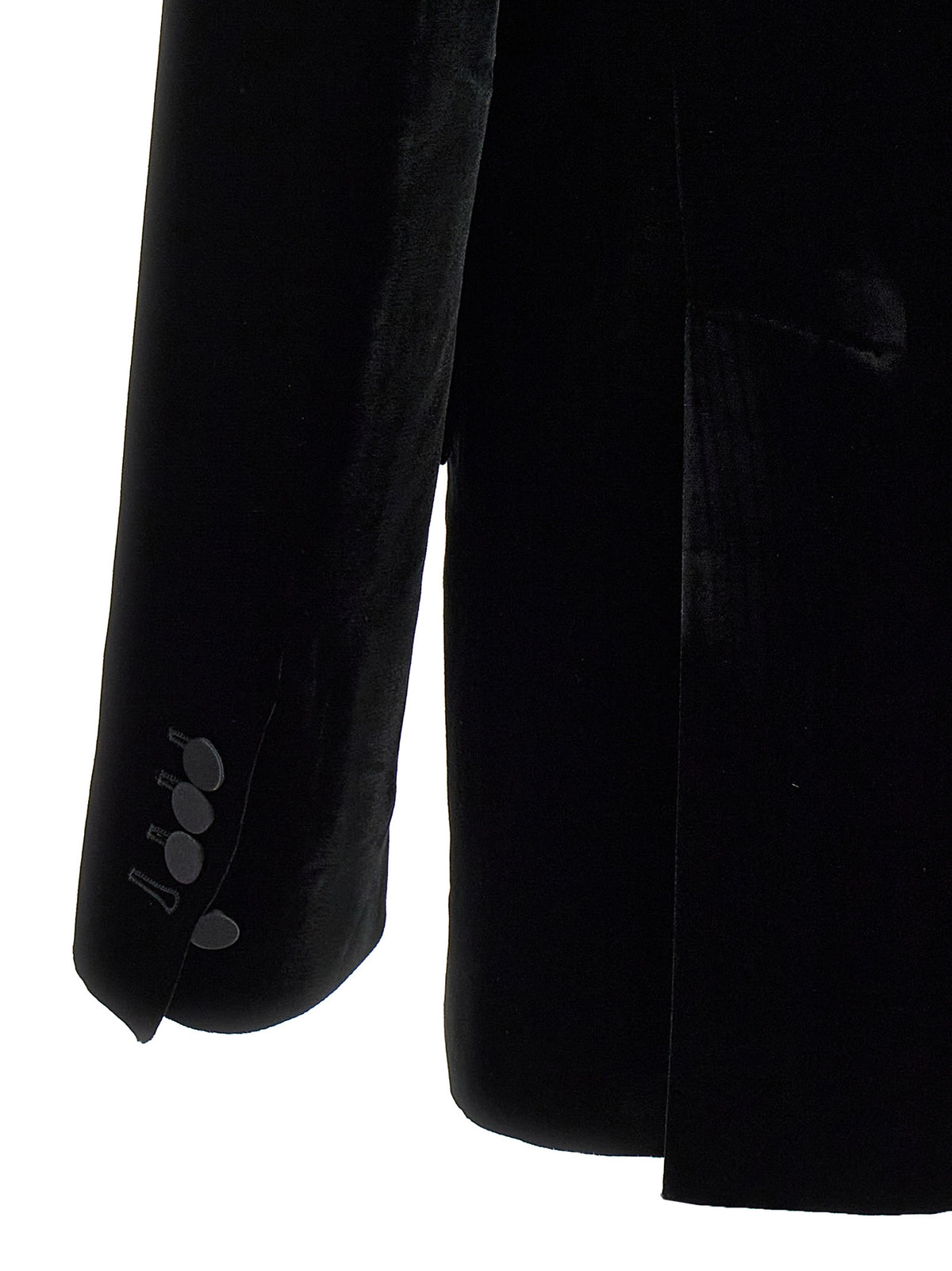 Dsquared² Black Viscose Blazer - Elegant Tuxedo Style