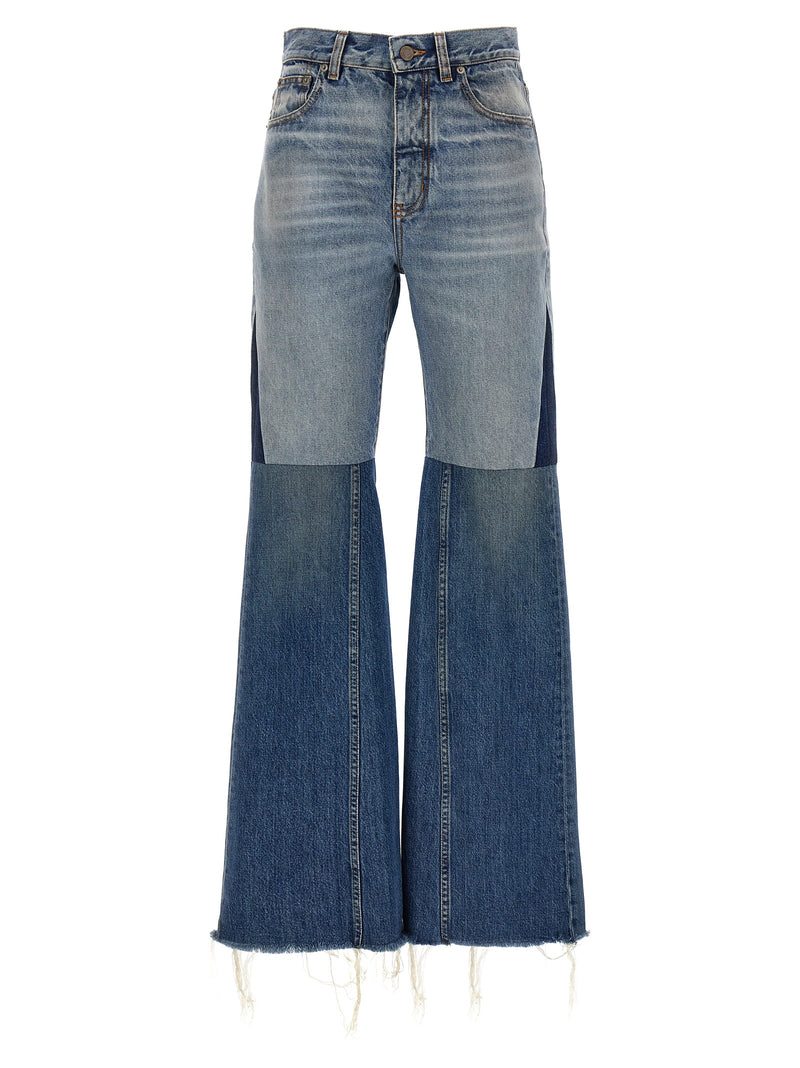 Chloé Blue Cotton Flared Jeans