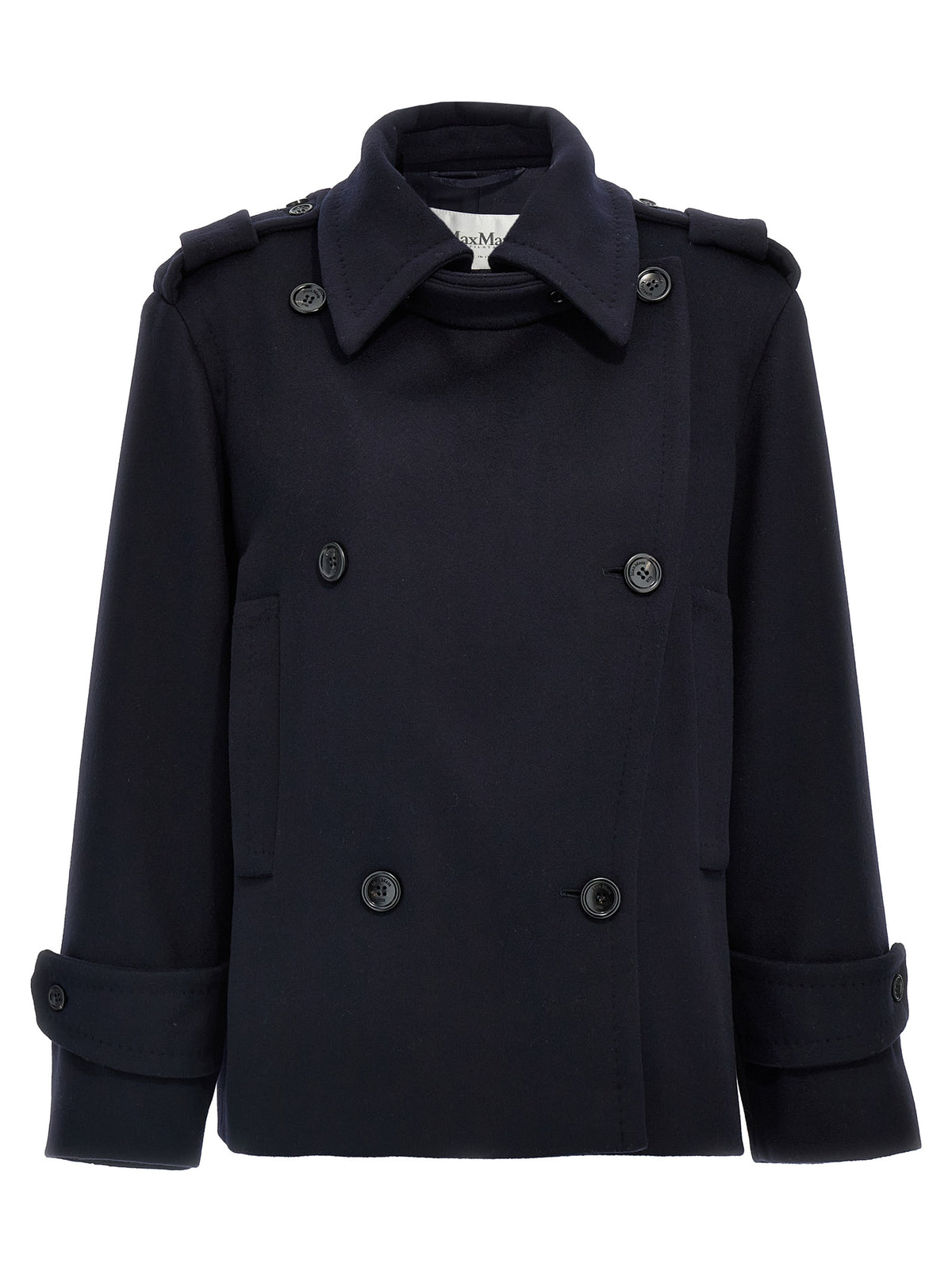 Max Mara Laveno Blue Virgin Wool Coat