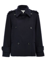 Max Mara Laveno Blue Virgin Wool Coat
