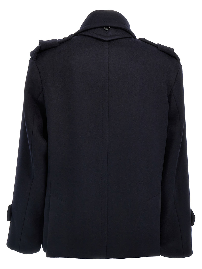 Max Mara Laveno Blue Virgin Wool Coat