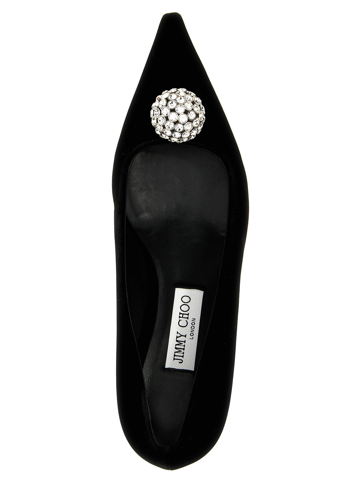 Jimmy Choo ORB Pump 50 Black Textile Mid Heel Pumps