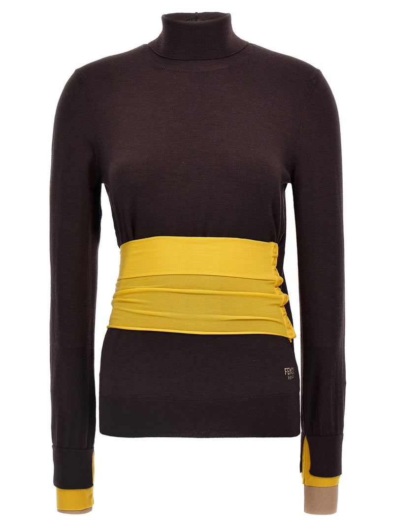 Fendi Purple Virgin Wool Cardigan - Luxurious Style