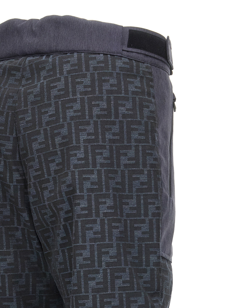 Fendi Blue Polyamide Sportswear Ski Pants for Men