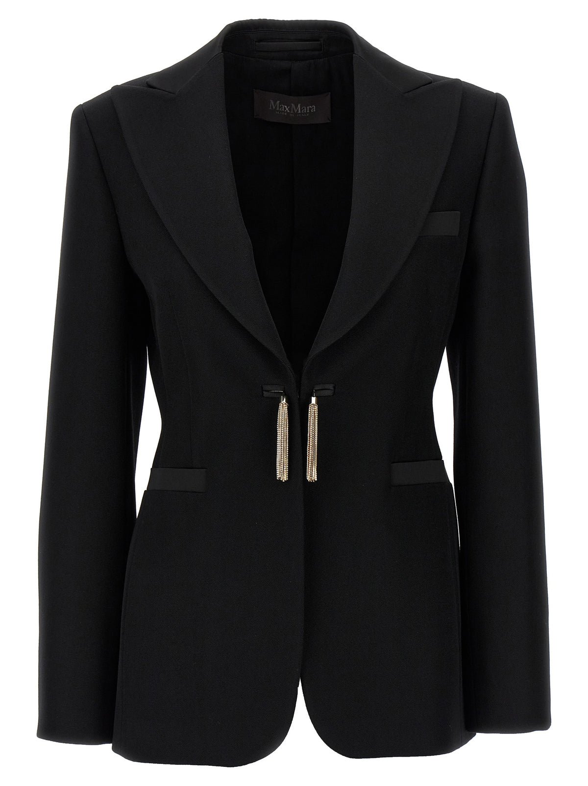 Max Mara Boemia Black Virgin Wool Blazer