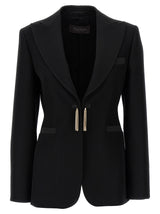 Max Mara Boemia Black Virgin Wool Blazer