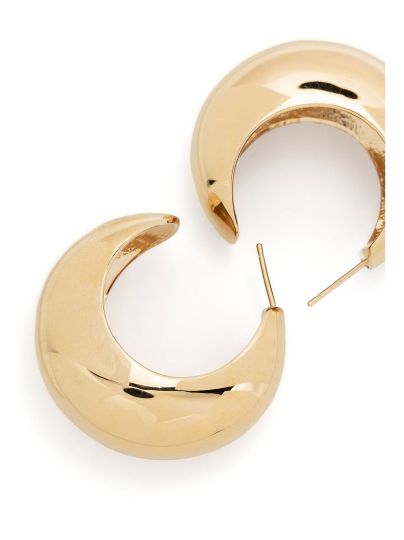 Isabel Marant Shiny Crescent Gold Brass Earrings