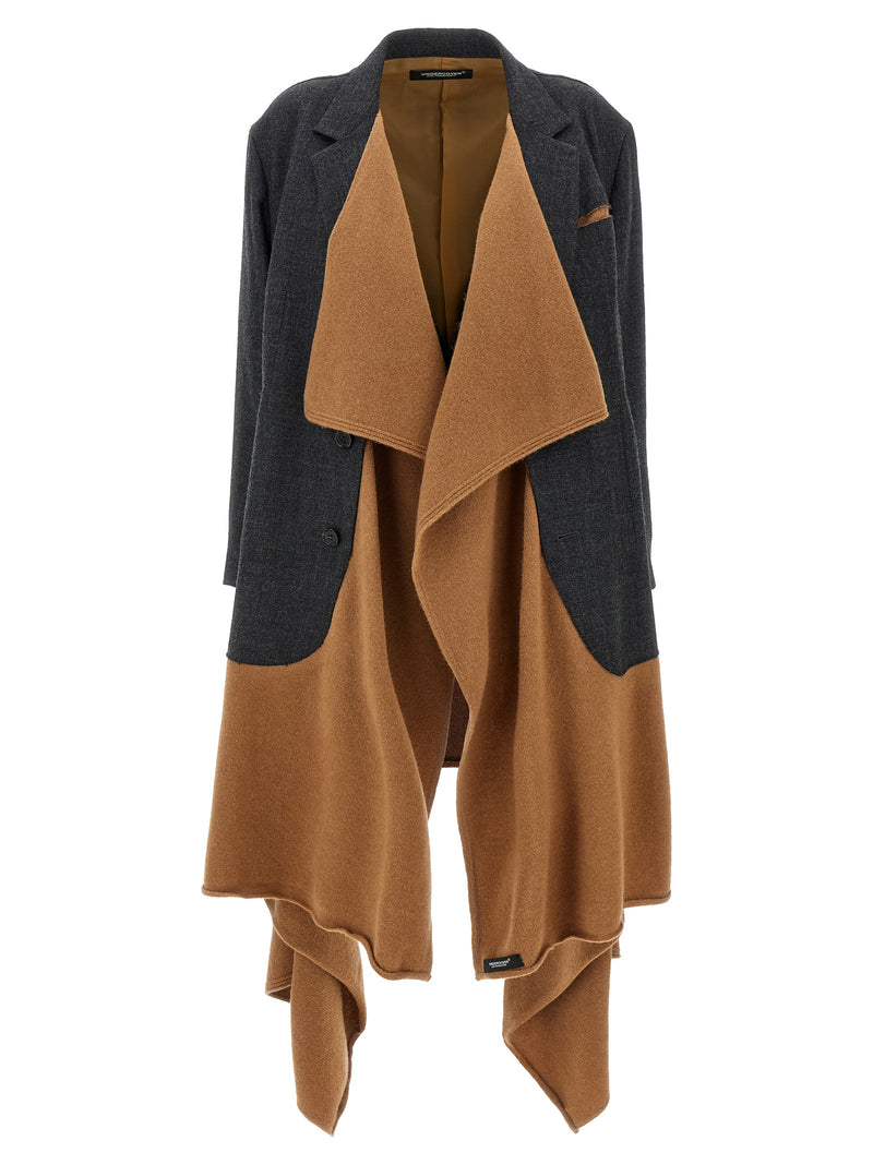 Undercover Multicolor Wool Coat - Avant-Garde Elegance