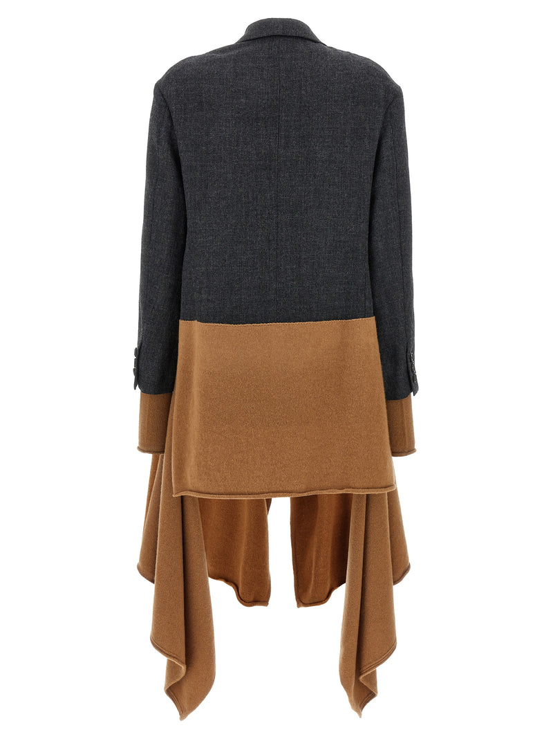 Undercover Multicolor Wool Coat - Avant-Garde Elegance