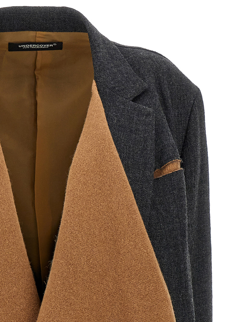 Undercover Multicolor Wool Coat - Avant-Garde Elegance