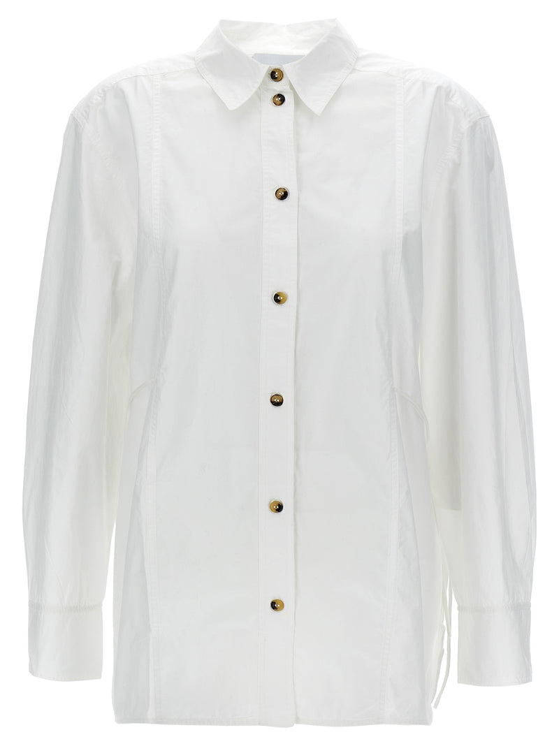 Ganni White Cotton Blouse