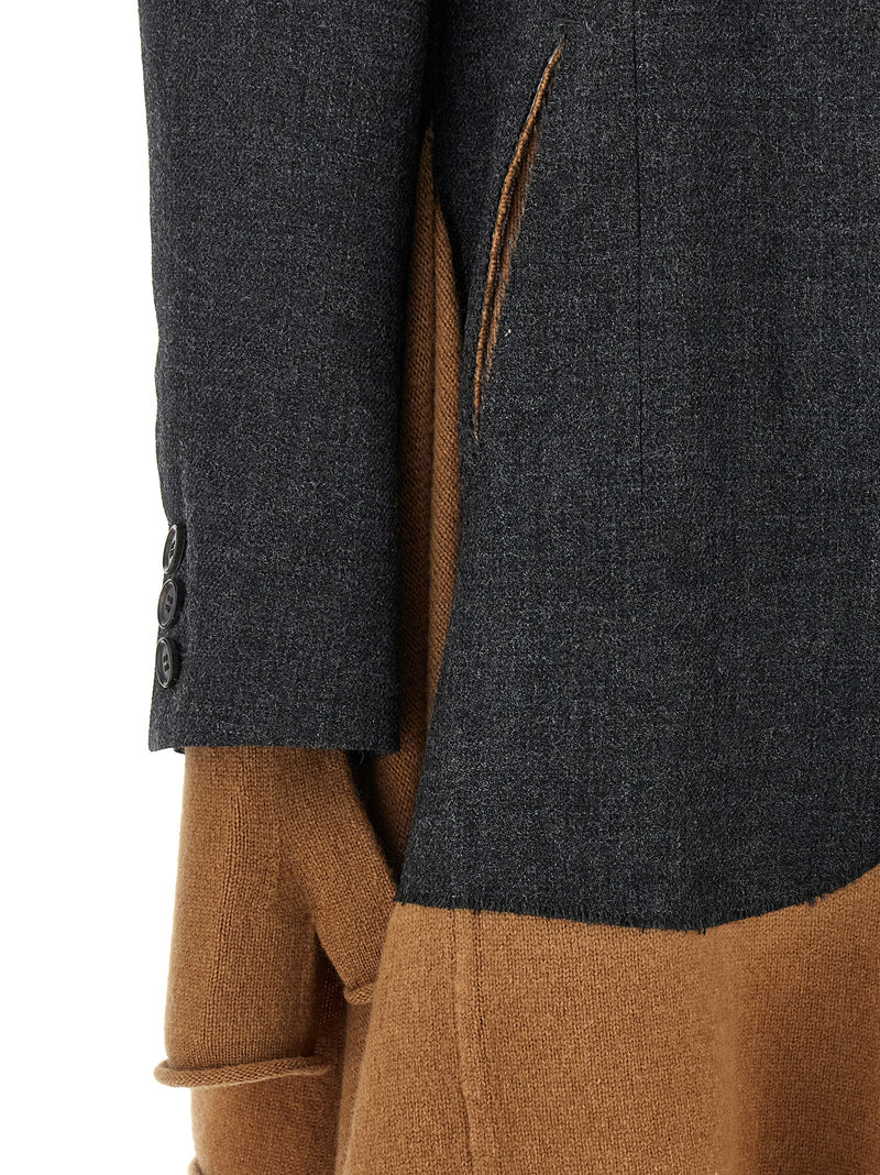 Undercover Multicolor Wool Coat - Avant-Garde Elegance