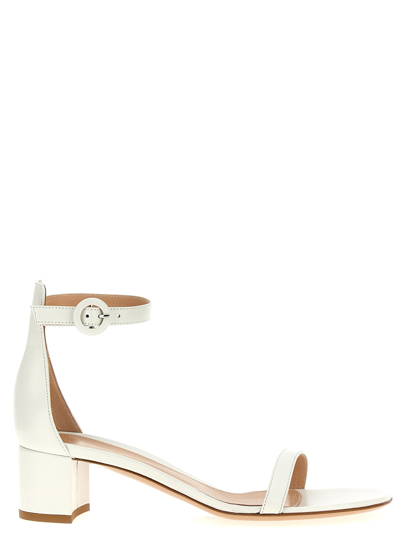 Gianvito Rossi White Leather Flat Sandals for Women
