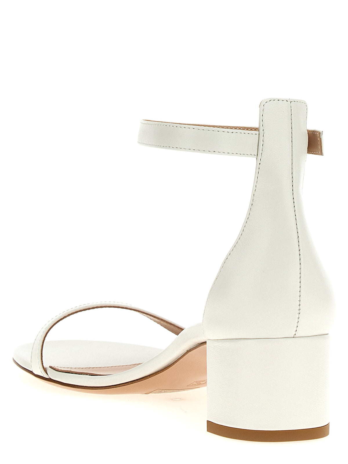 Gianvito Rossi White Leather Flat Sandals for Women
