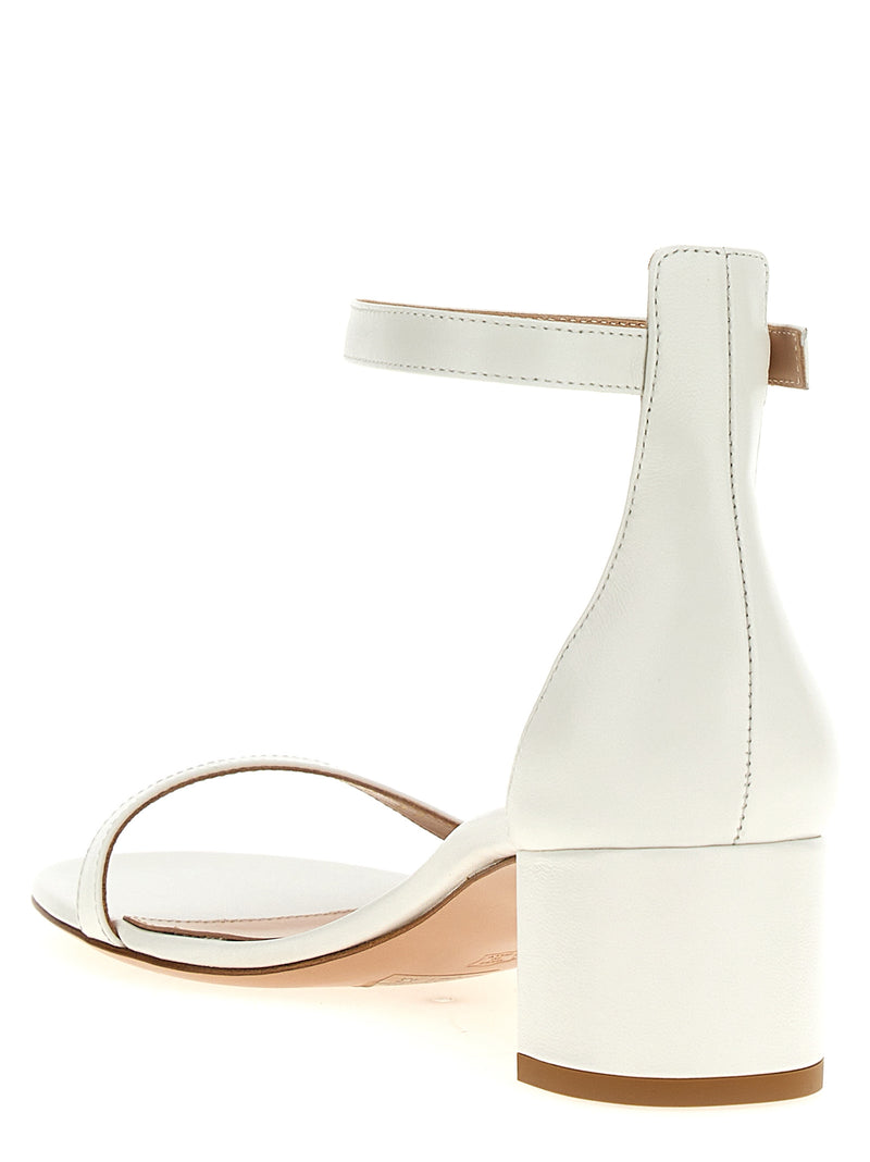 Gianvito Rossi White Leather Flat Sandals for Women