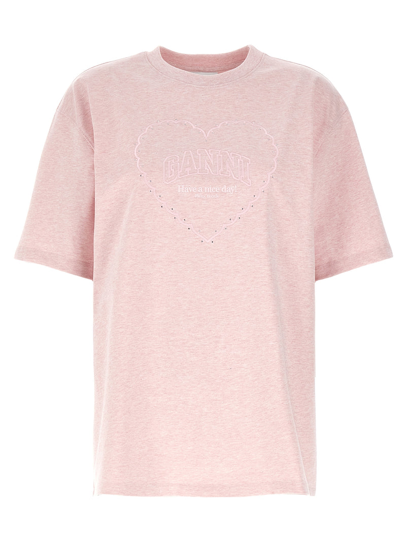 Ganni Multicolor Cotton T-Shirt - Sustainable Style