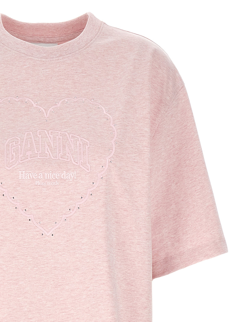 Ganni Multicolor Cotton T-Shirt - Sustainable Style