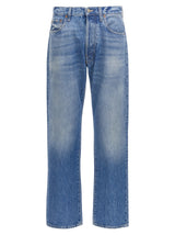 Valentino Garavani Blue Cotton Straight-Leg Jeans