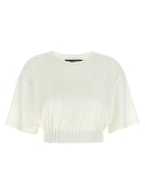 Dolce & Gabbana White Cotton T-Shirt with Embossed Logo