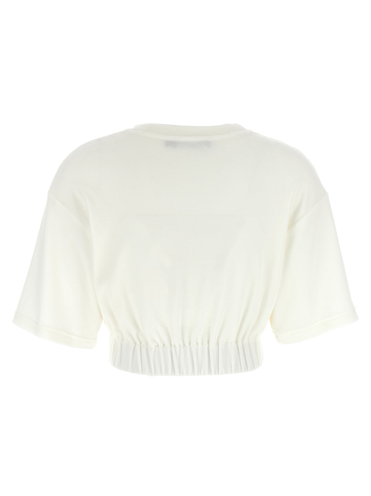 Dolce & Gabbana White Cotton T-Shirt with Embossed Logo