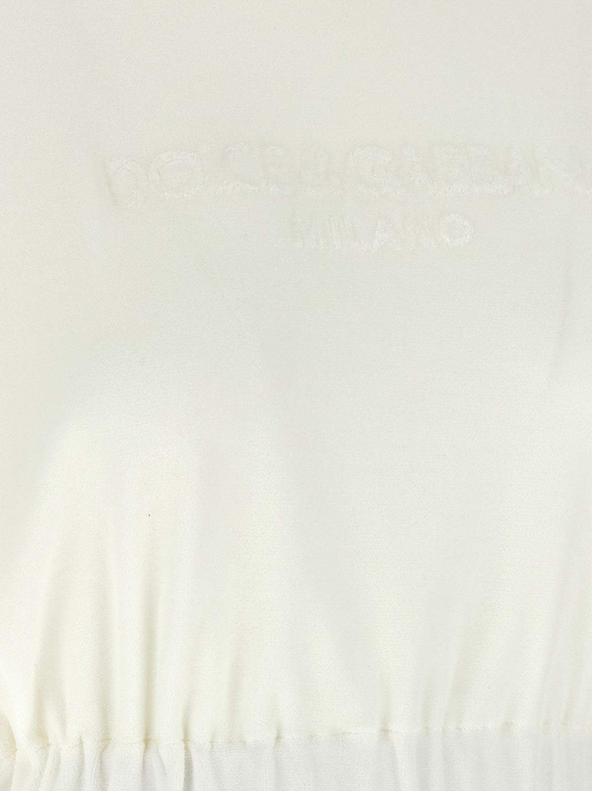Dolce & Gabbana White Cotton T-Shirt with Embossed Logo