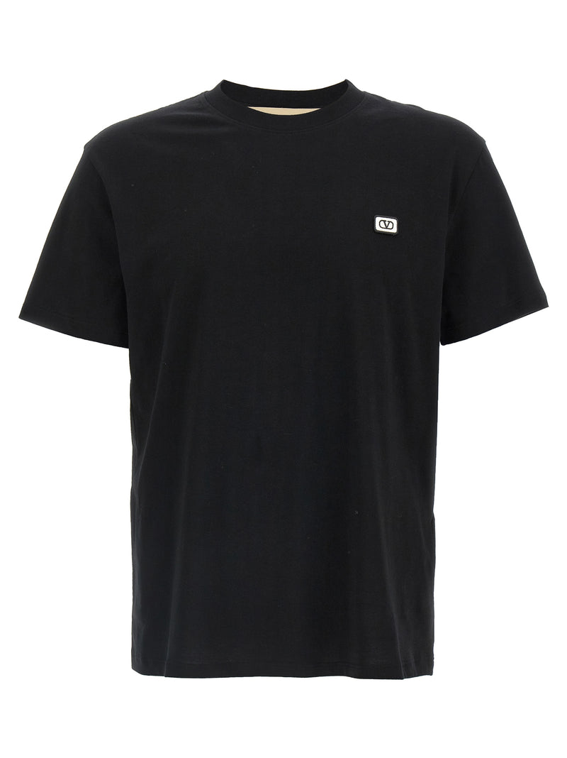 Valentino Garavani Black Cotton T-Shirt for Men