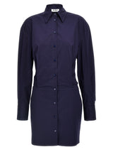 The Attico Blue Cotton Short Dress - Iconic Mini Style
