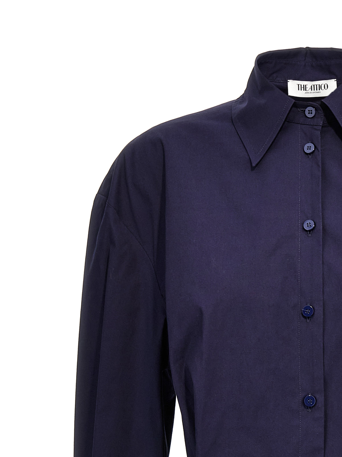 The Attico Blue Cotton Short Dress - Iconic Mini Style