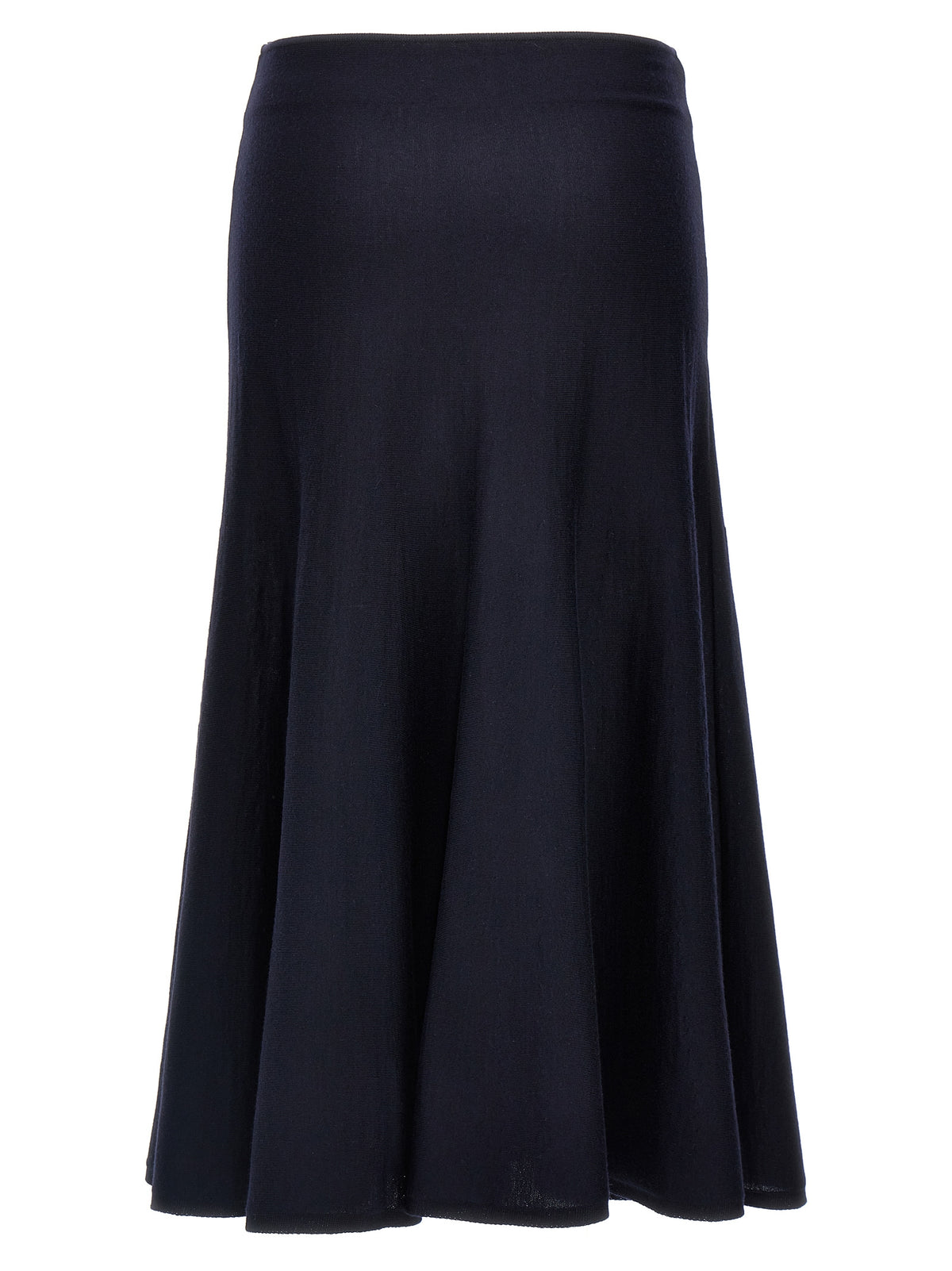 Khaite Mayu Blue Wool Midi Skirt - Elegant & Versatile