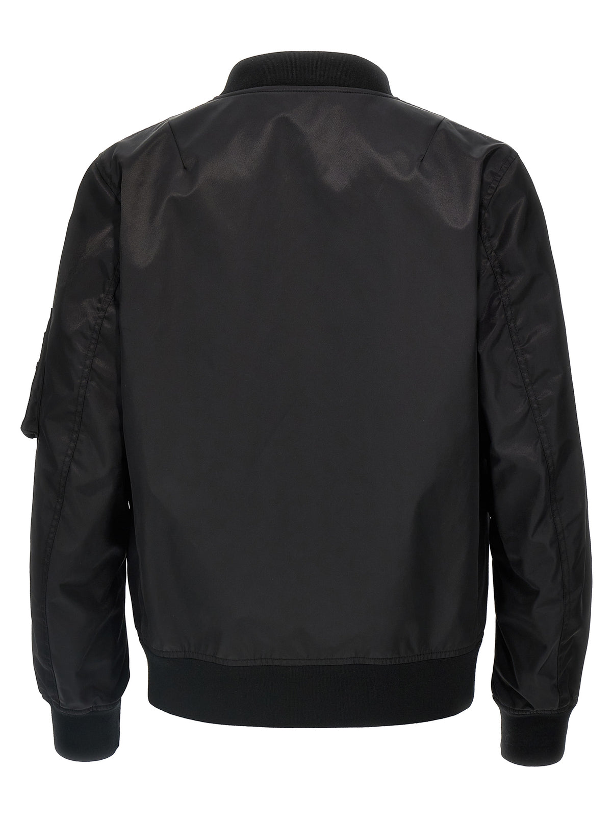 Valentino Garavani Black Polyamide Bomber Jacket for Men