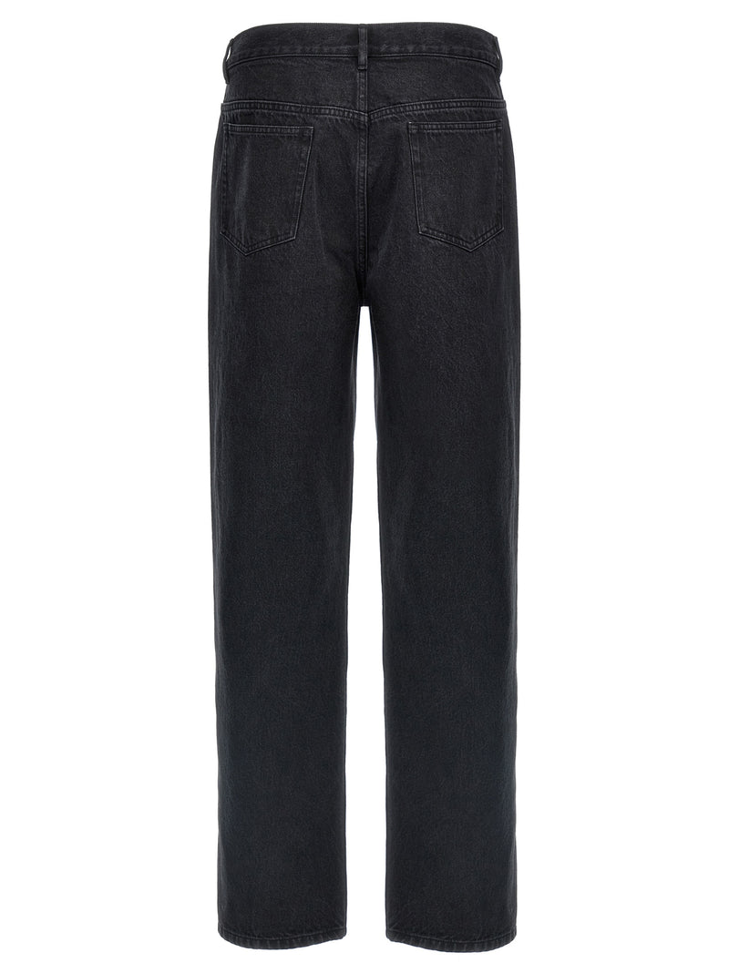 A.P.C. Black Cotton Straight-Leg Jeans - Fairfax Model