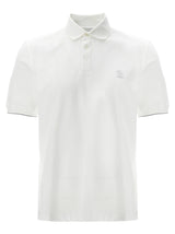 Brunello Cucinelli White Cotton Polo Shirt - Luxury Menswear
