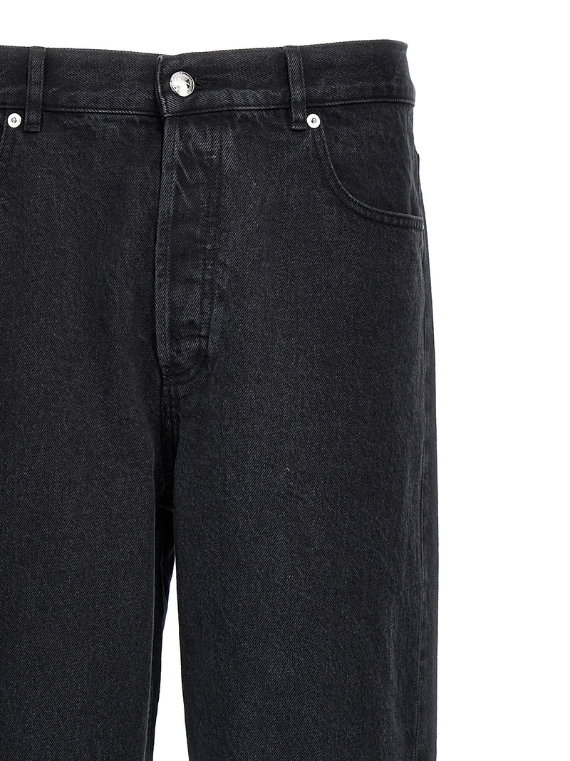 A.P.C. Black Cotton Straight-Leg Jeans - Fairfax Model