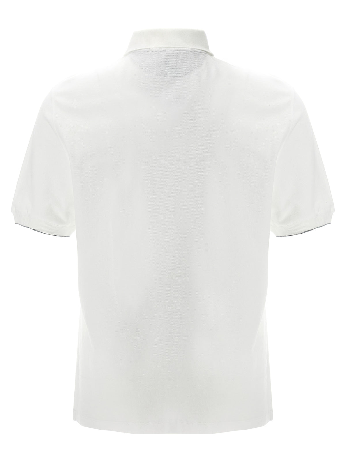 Brunello Cucinelli White Cotton Polo Shirt - Luxury Menswear