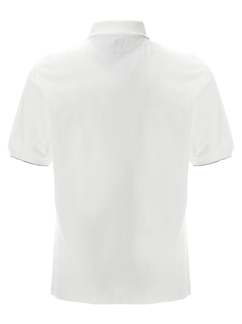 Brunello Cucinelli White Cotton Polo Shirt - Modern Luxury