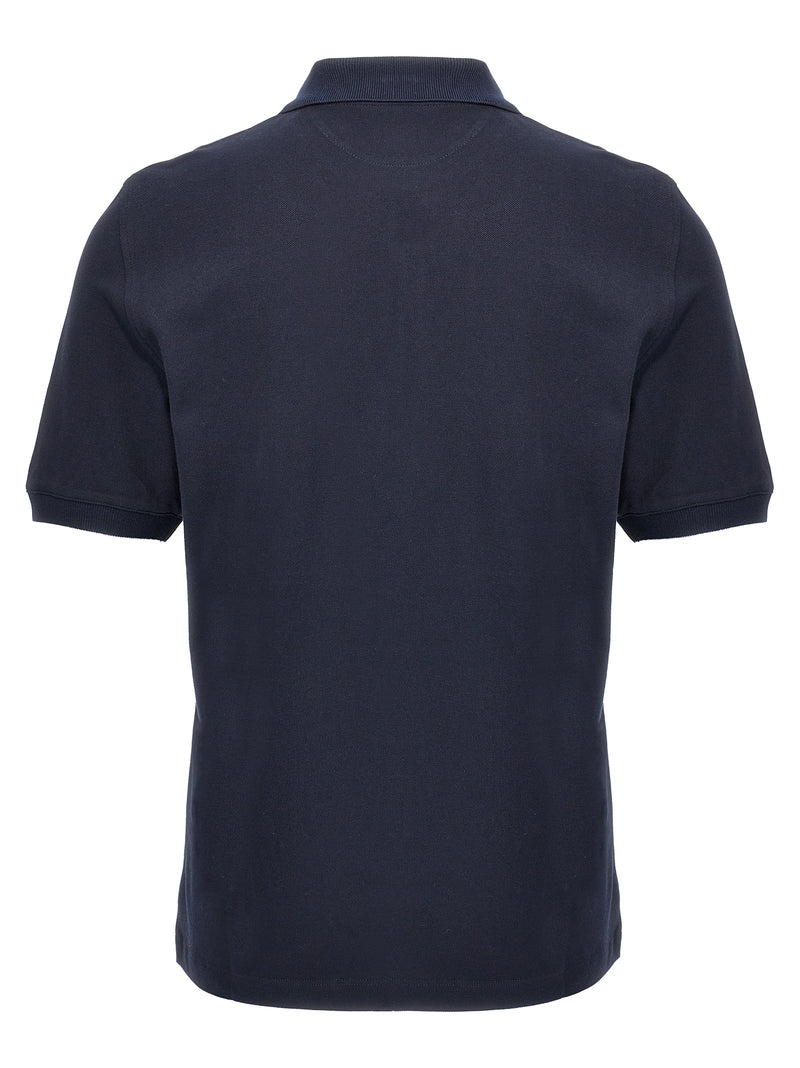 Brunello Cucinelli Blue Cotton Polo Shirt for Men