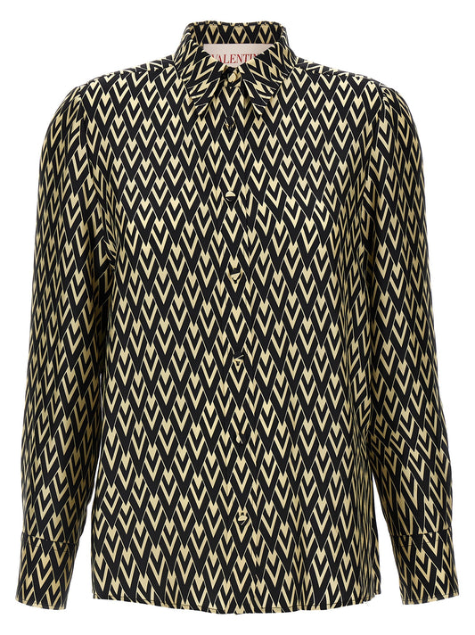 Valentino Garavani Bicolor Silk Blouse