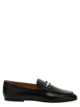Tod's Black Calfskin Slip-On Loafers for Women