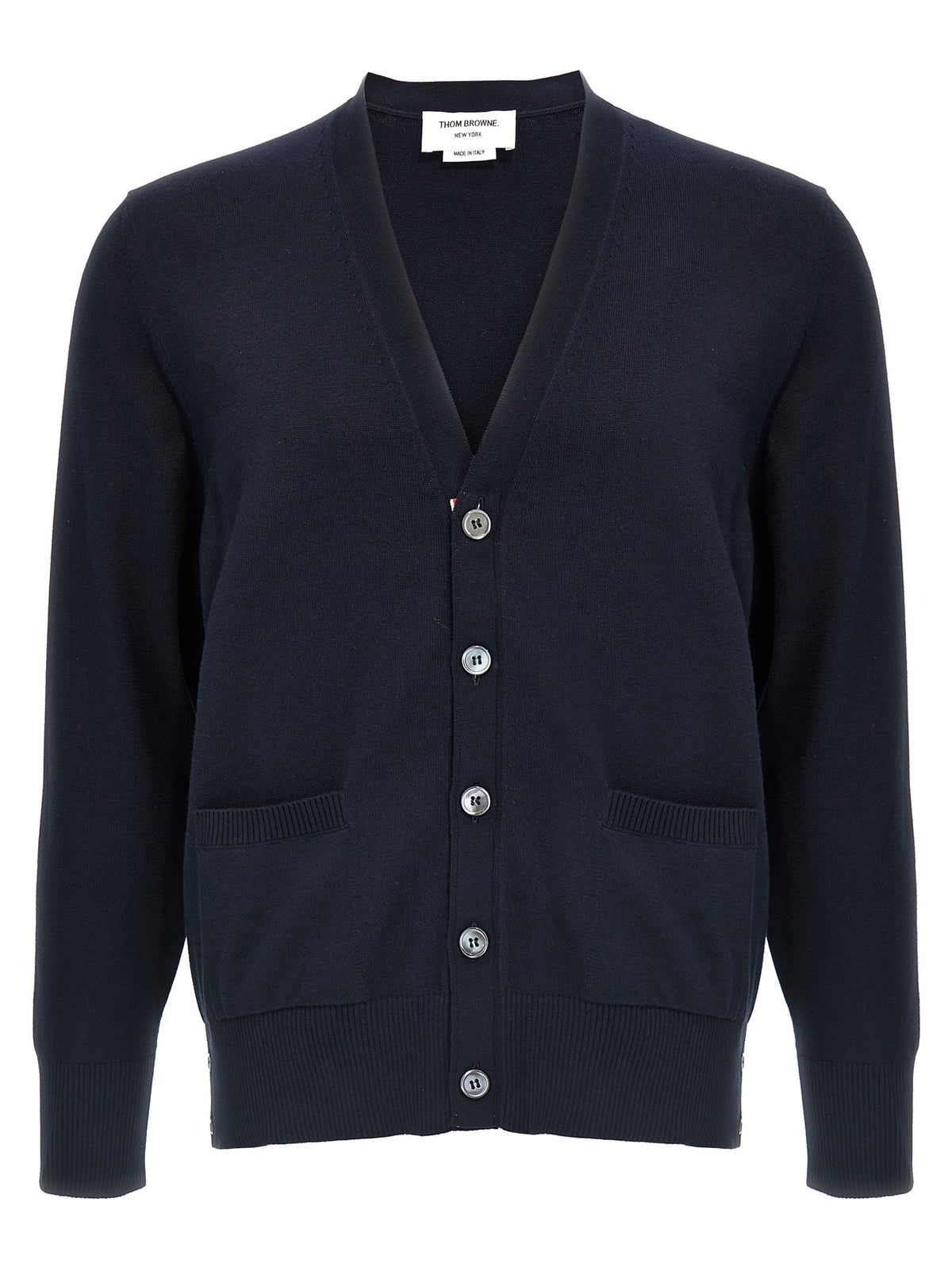Thom Browne Blue Cotton Cardigan - Luxury Men's Sweater