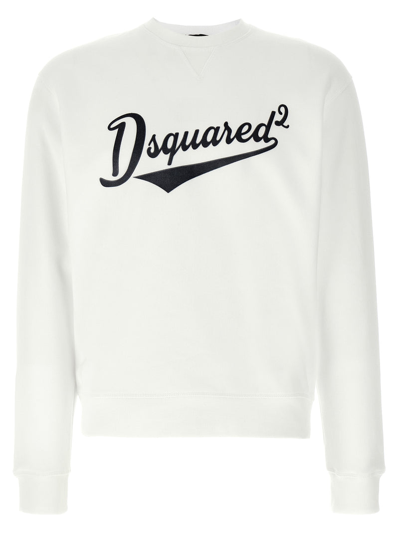 Dsquared² White Cotton Sweatshirt - Cool Fit Design